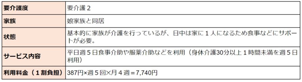 訪問介護 利用例➂